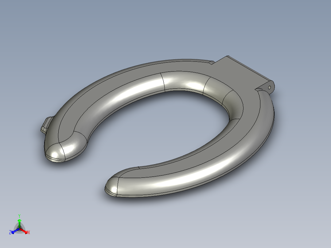 B2005258-带提拉标签的马桶盖正等轴测图