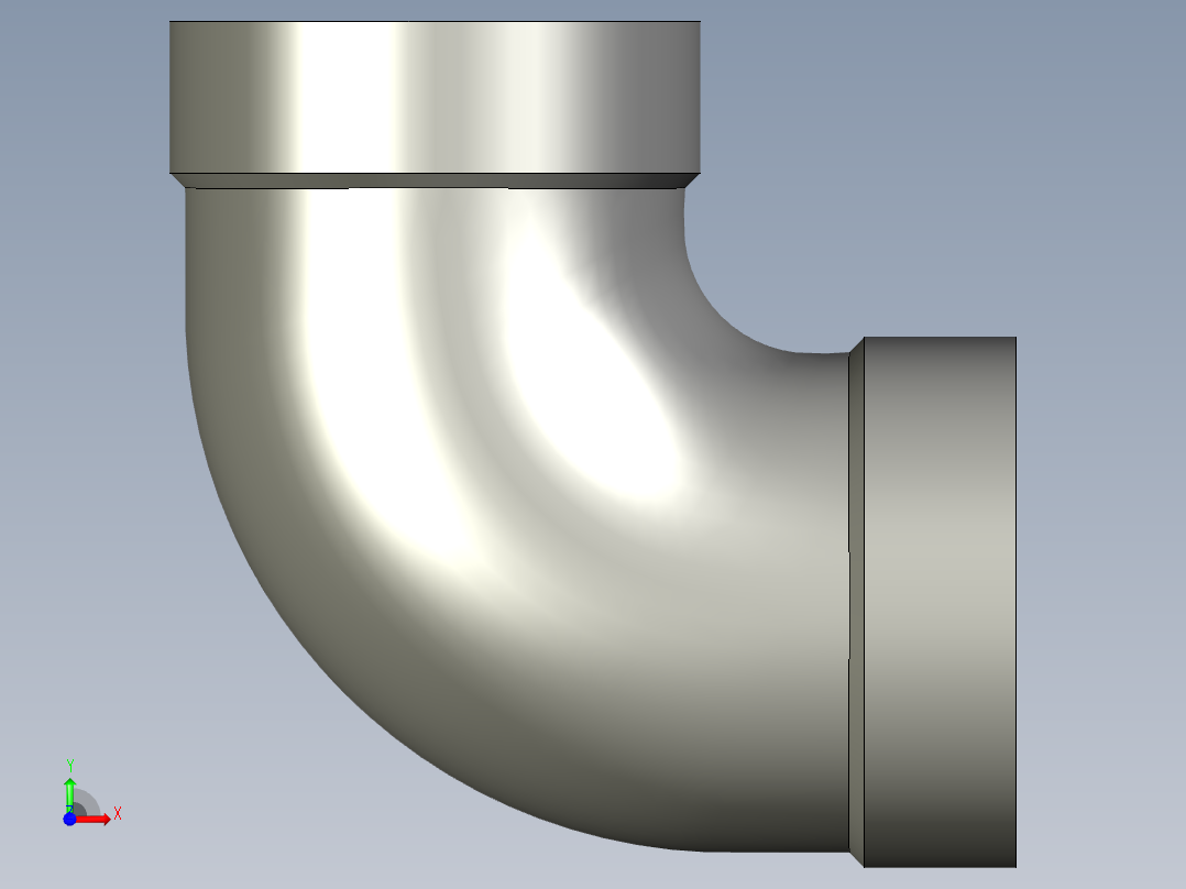 螺纹管弯头-90°等径 DN10前视图
