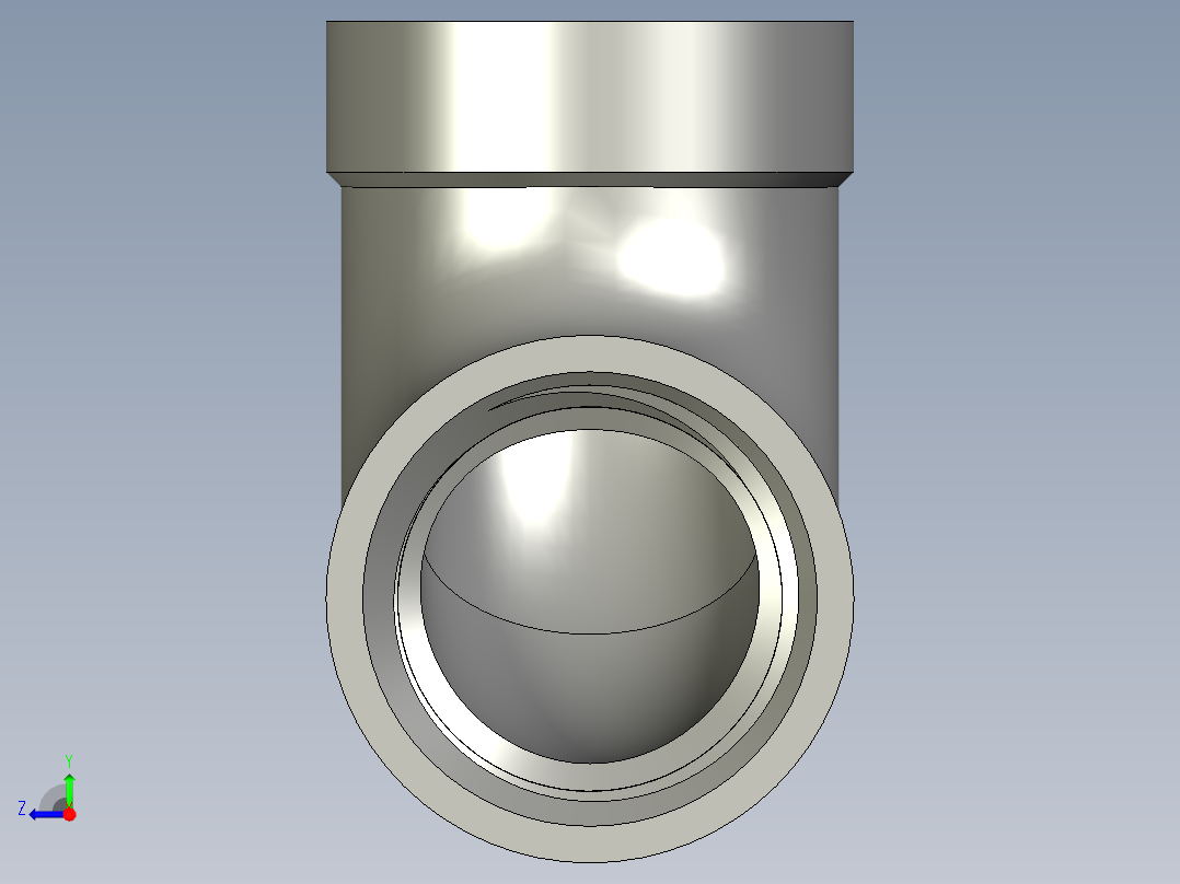 螺纹管弯头-90°等径 DN10右视图