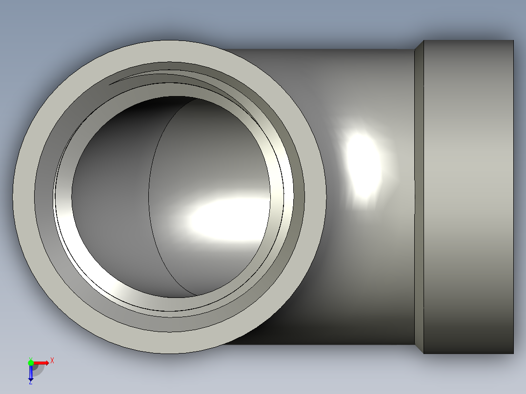螺纹管弯头-90°等径 DN10俯视图