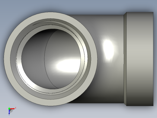 螺纹管弯头-90°等径 DN10俯视缩略图
