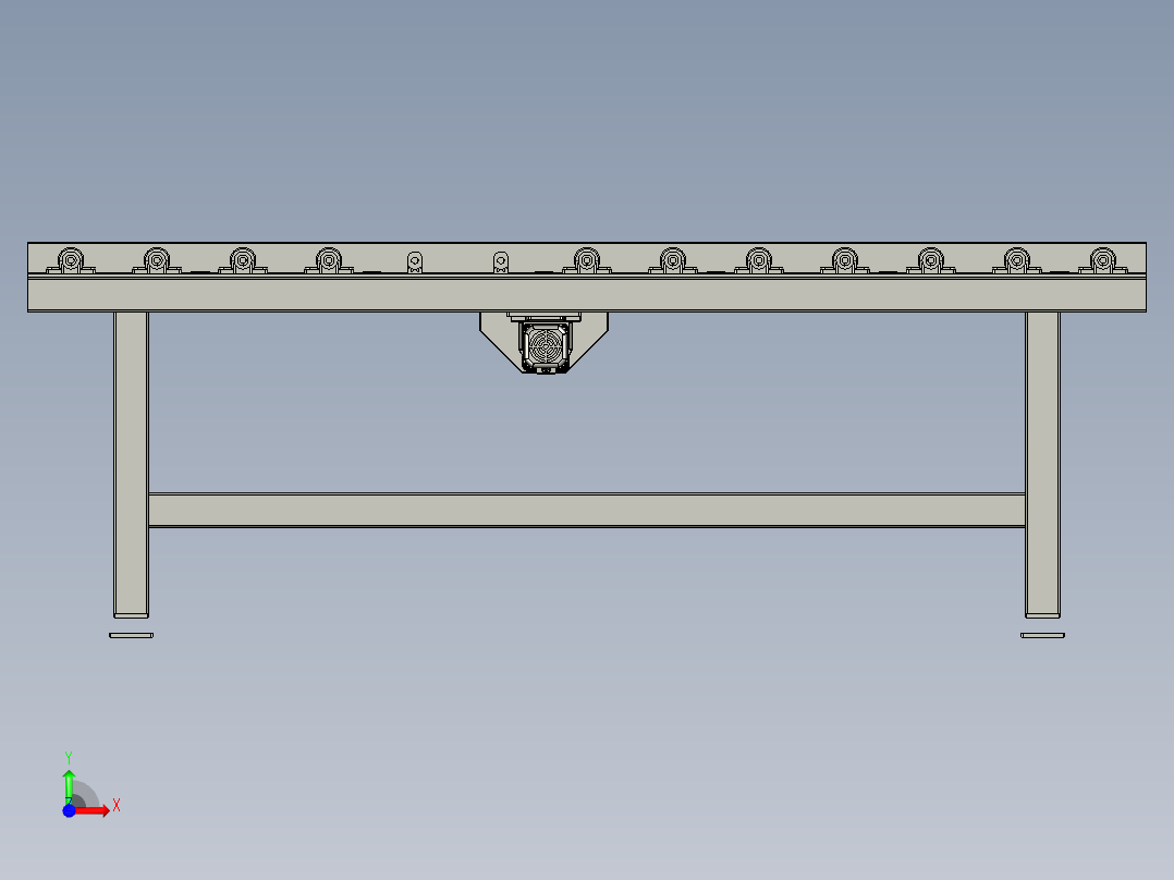 WH标准滚筒线前视图