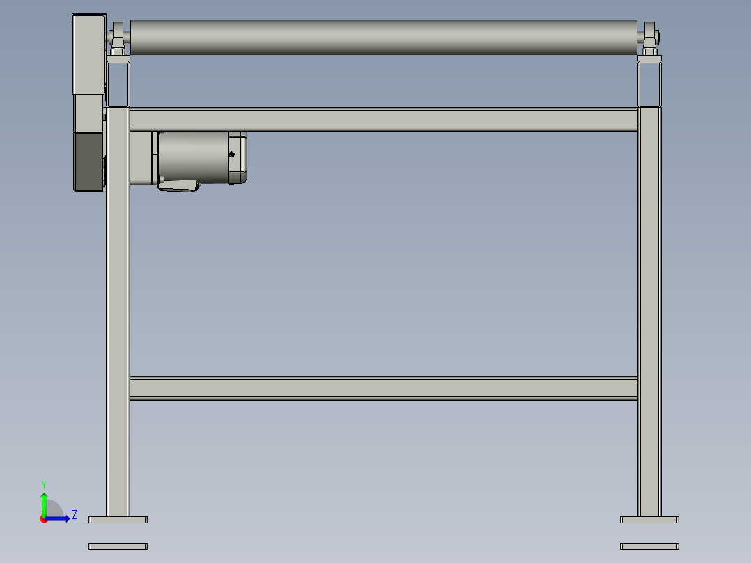WH标准滚筒线左视图