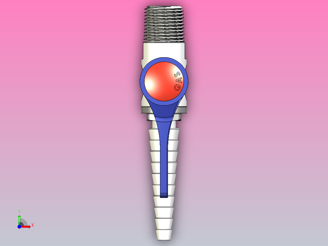 气动开关实验室阀门前视图