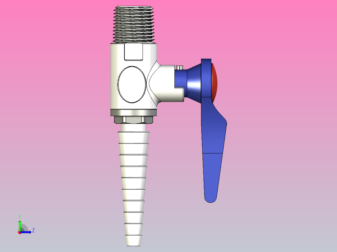气动开关实验室阀门左视图