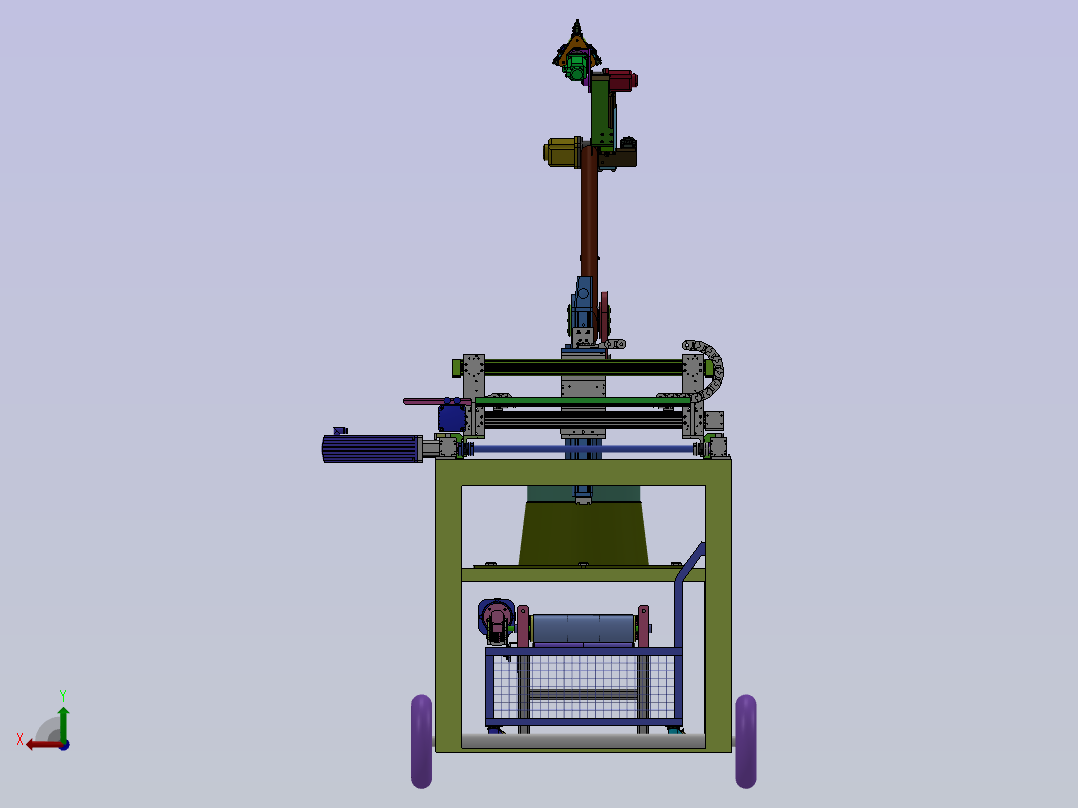 苹果采摘传送装箱一体化机械手设计CAD图纸+SolidWorks三维模型+说明书后视图