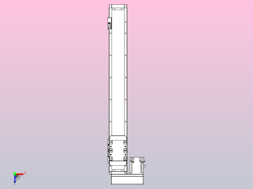 滚珠丝杠直线轴内置导轨TPA-GCR-80-1610C-L550-ML-M20-N3俯视缩略图
