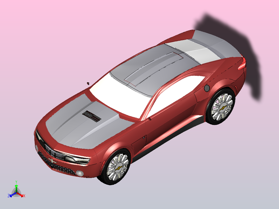 雪佛兰科迈罗正等轴测图