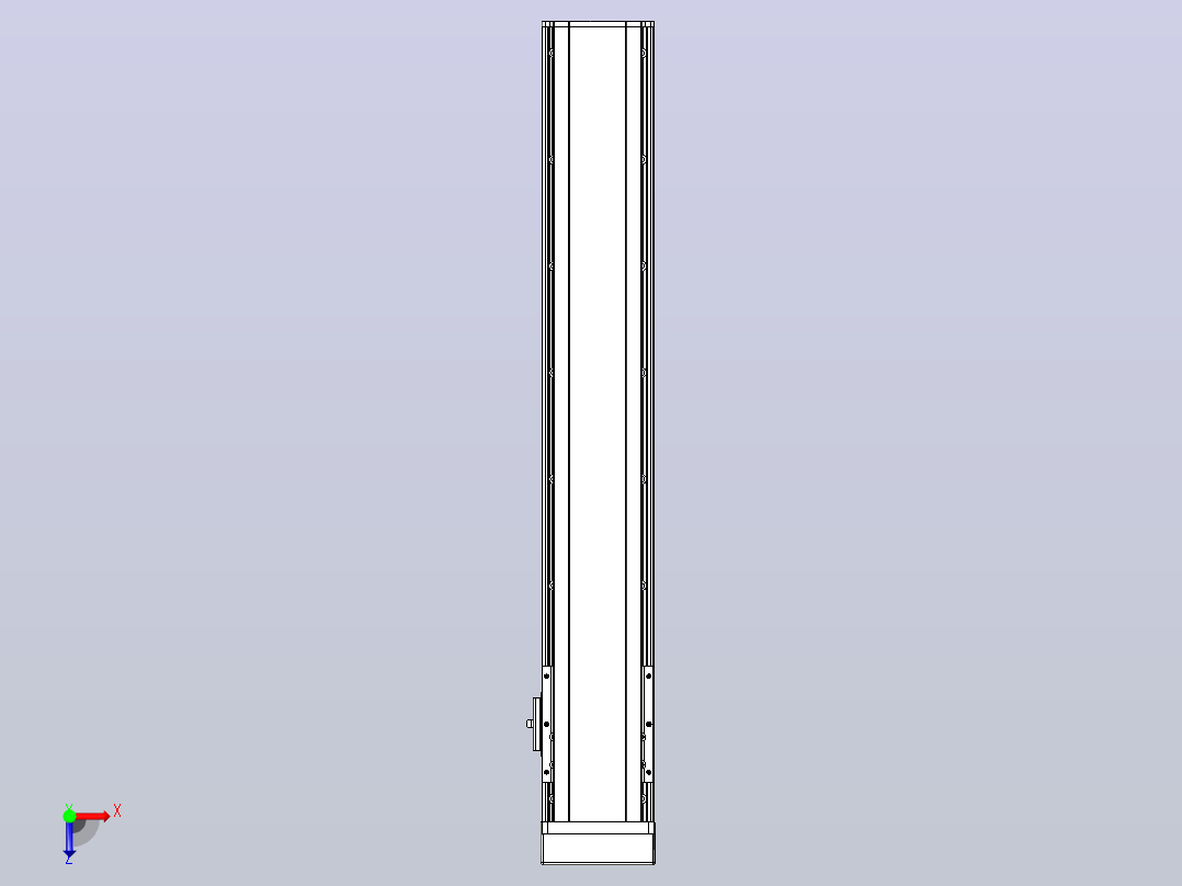 日规模组半封闭丝杆TPA-HNR-105D-1610C-L550-MP-C-P40-N3俯视图