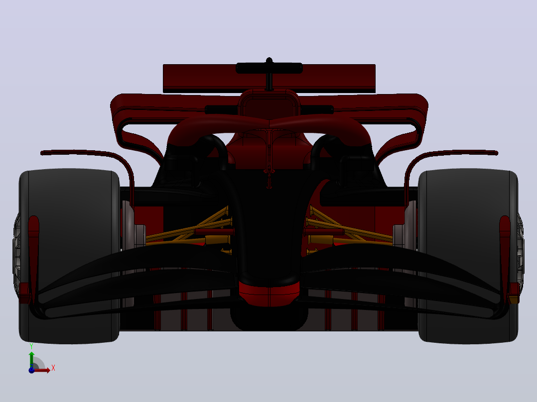 F1 赛车-solidworks前视图