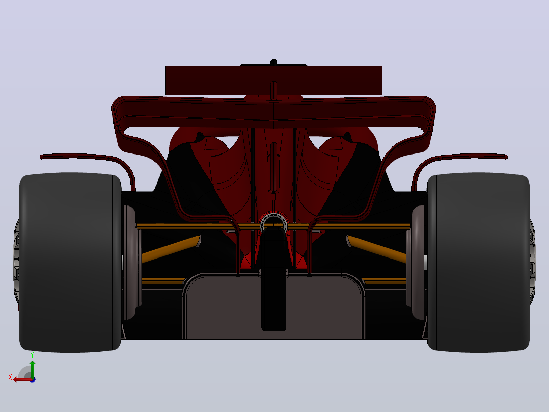 F1 赛车-solidworks后视图