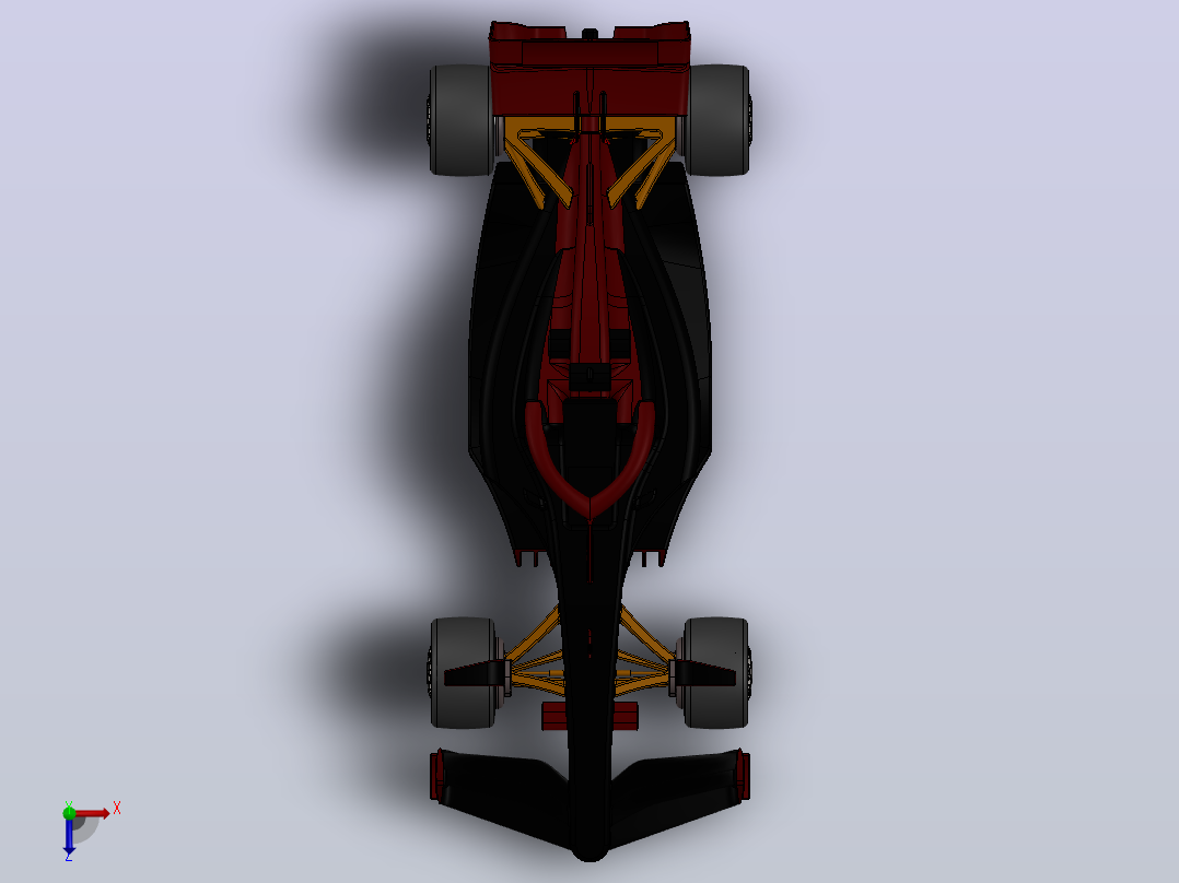 F1 赛车-solidworks俯视图