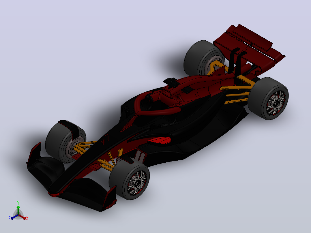 F1 赛车-solidworks正等轴测图