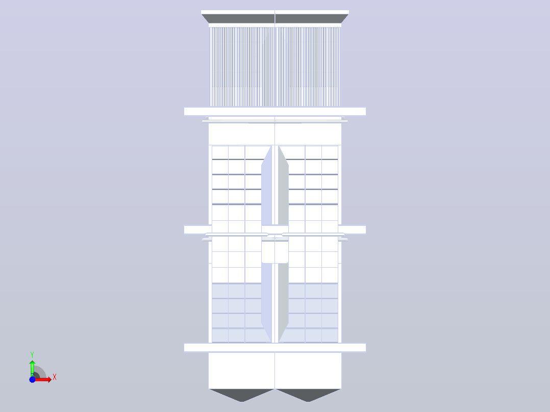 空气过滤加热预处理设备前视图
