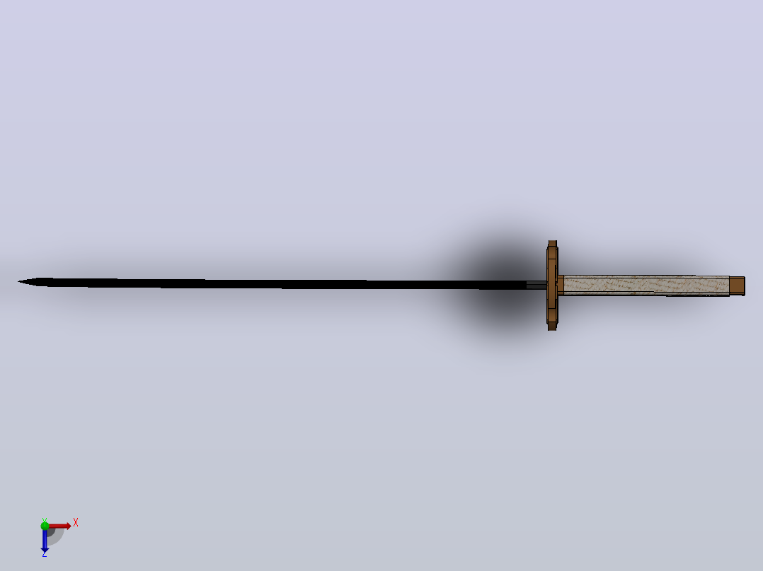 武士刀俯视图