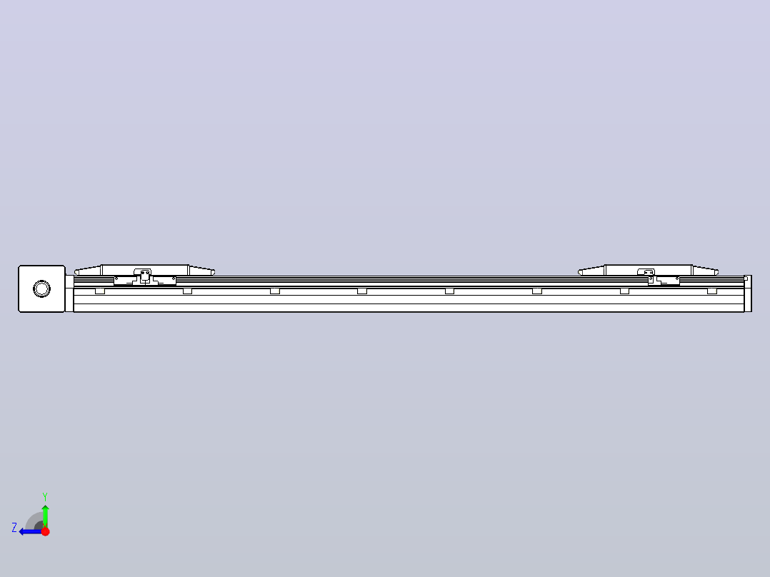 皮带直线轴双滑块型TPA-GCBS-150-P80-L300-DR-M75-N3右视图