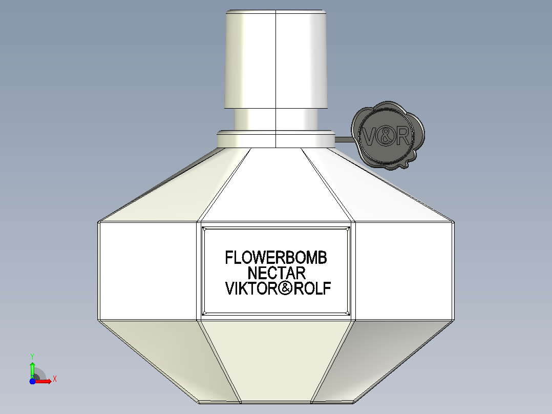 花蜜香水瓶前视图