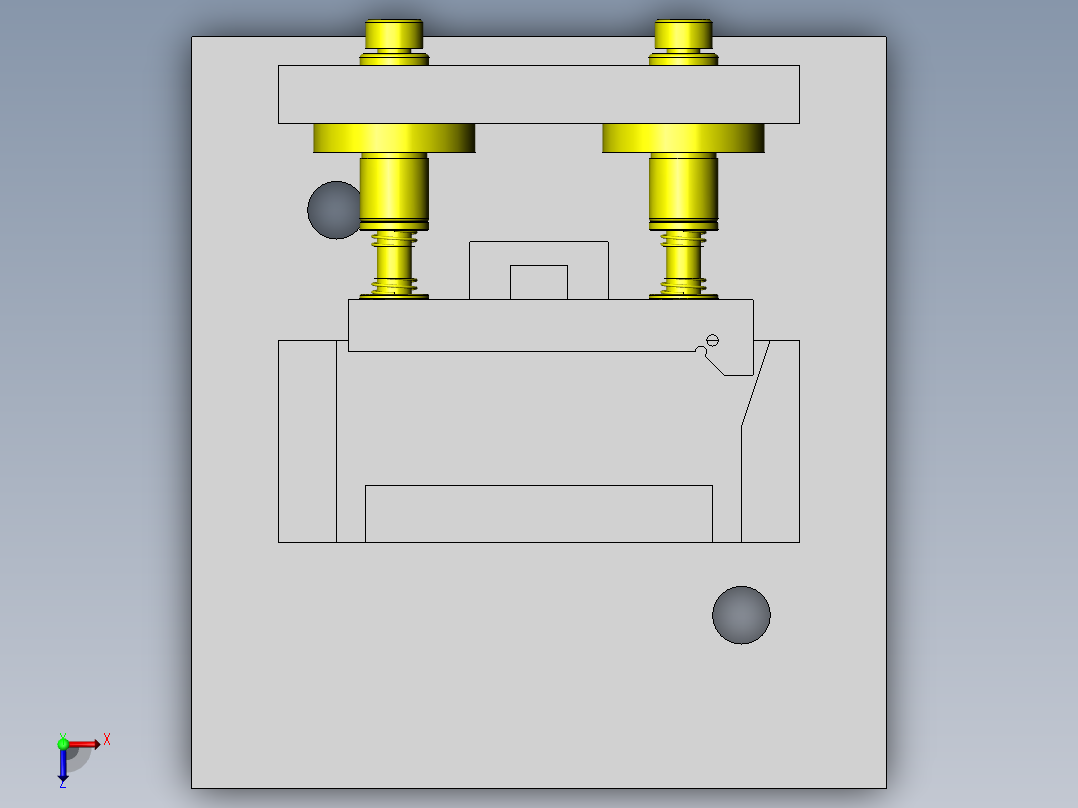 工件传送夹具拆装机构俯视图