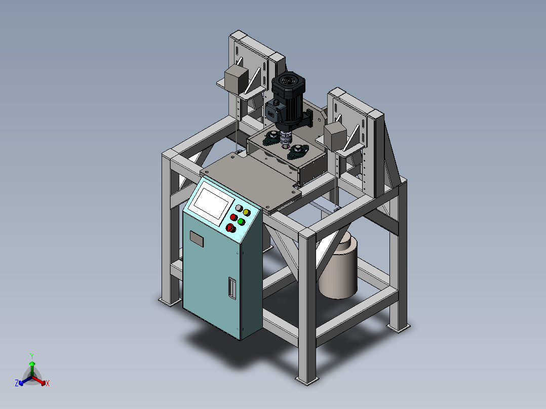 线体牵引力测试机（含bom）sw17可编辑正等轴测图