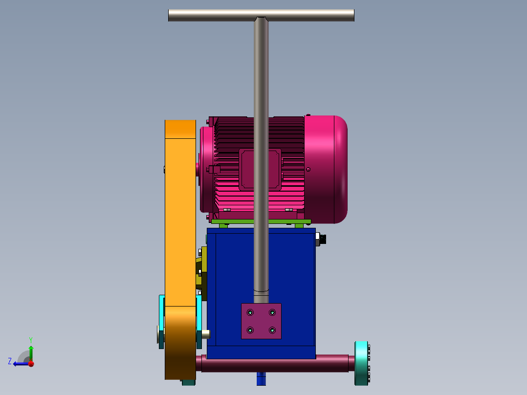 砂带抛光机sw15可编辑右视图
