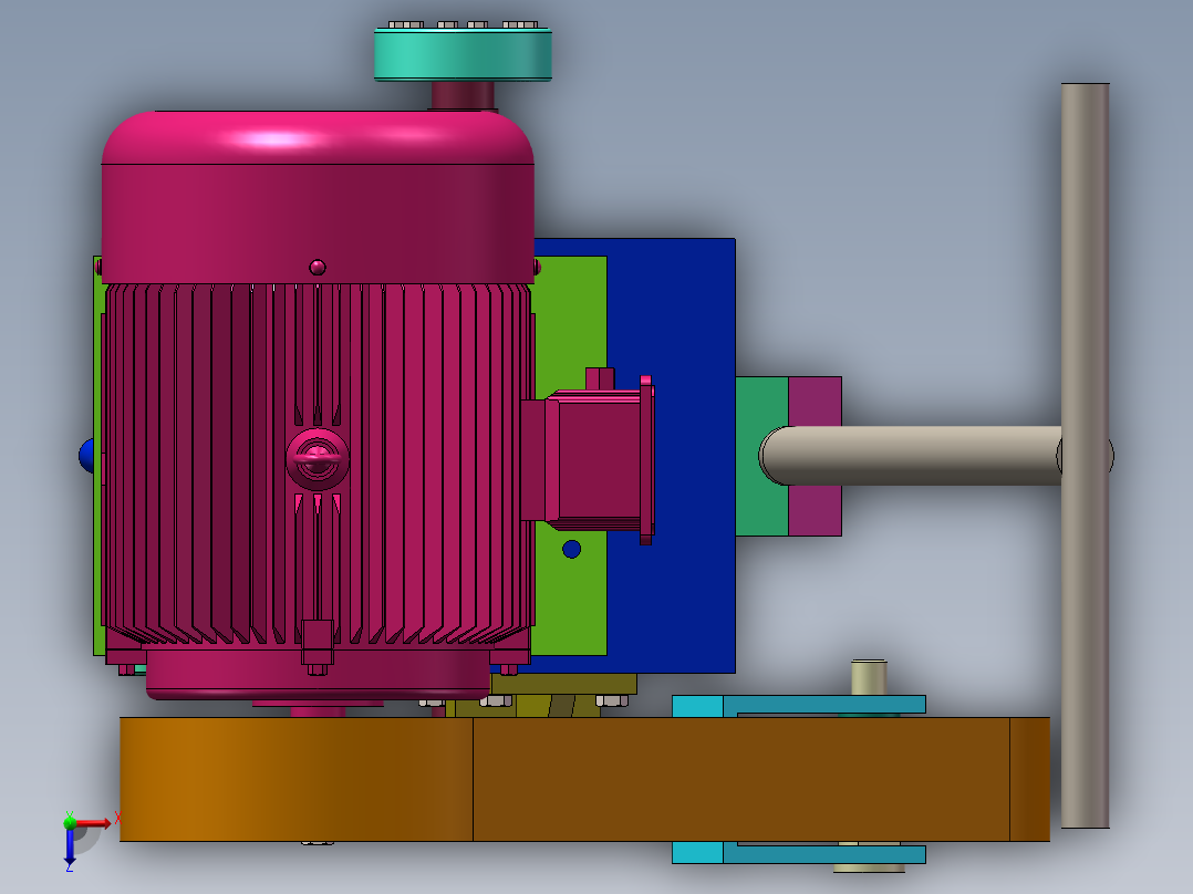 砂带抛光机sw15可编辑俯视图