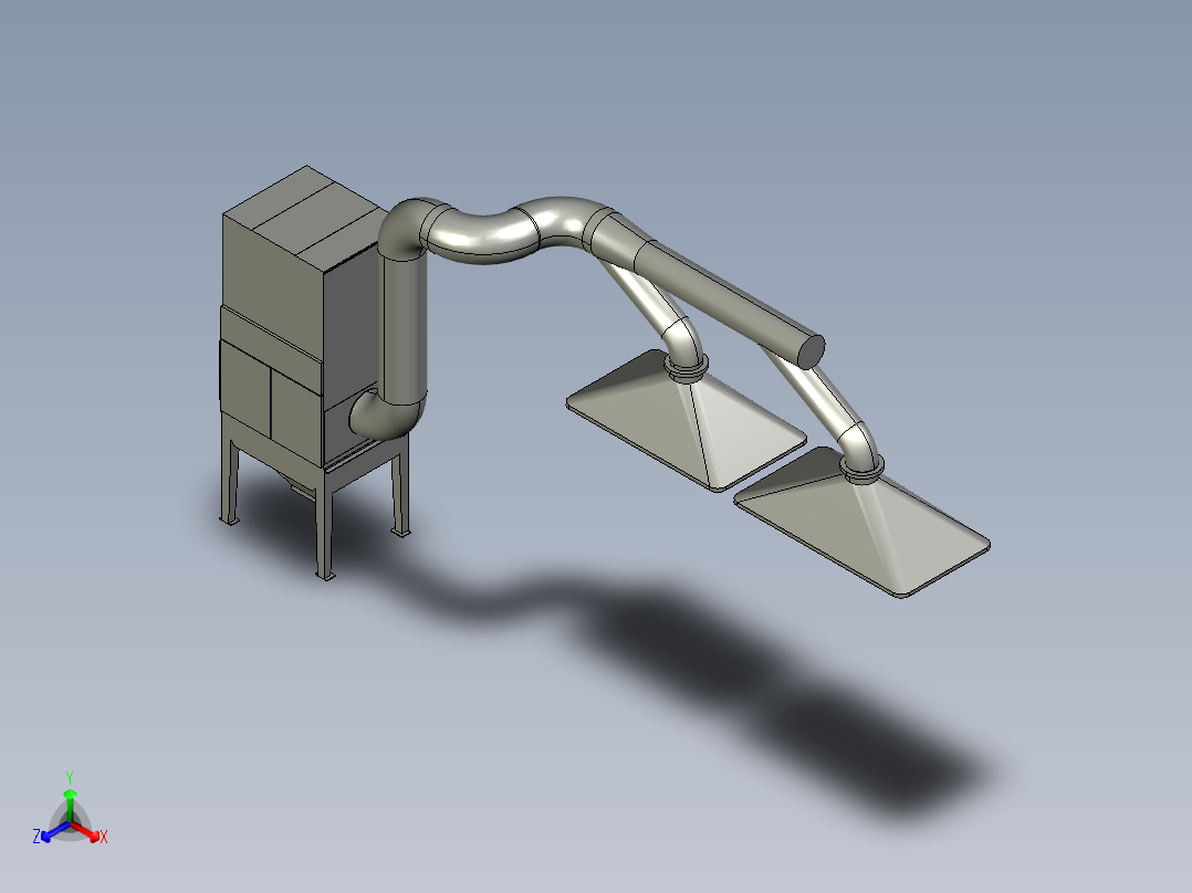 除尘器E正等轴测图