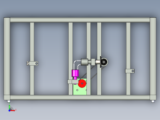 空间RCCR联轴器solidworks仿真包含仿真和视频文件3D模型前视缩略图