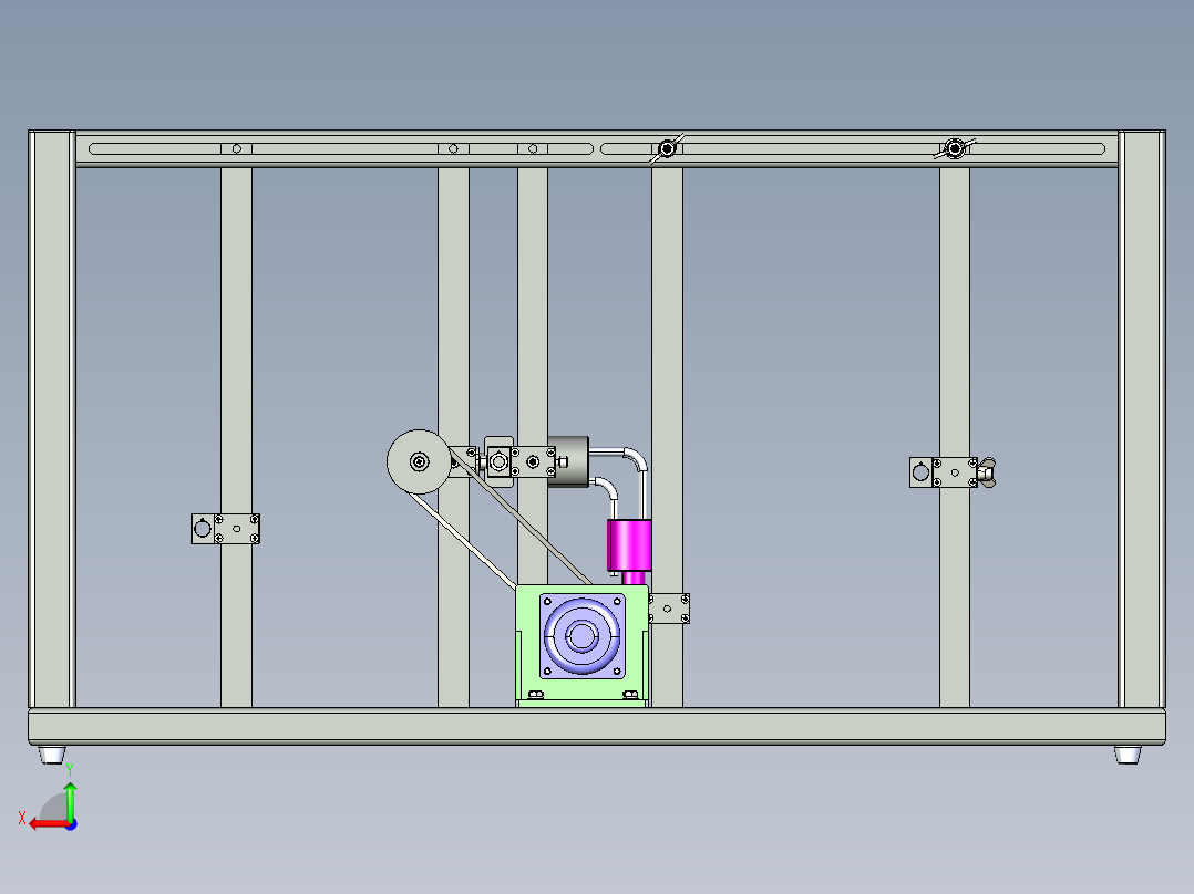 空间RCCR联轴器solidworks仿真包含仿真和视频文件3D模型后视图