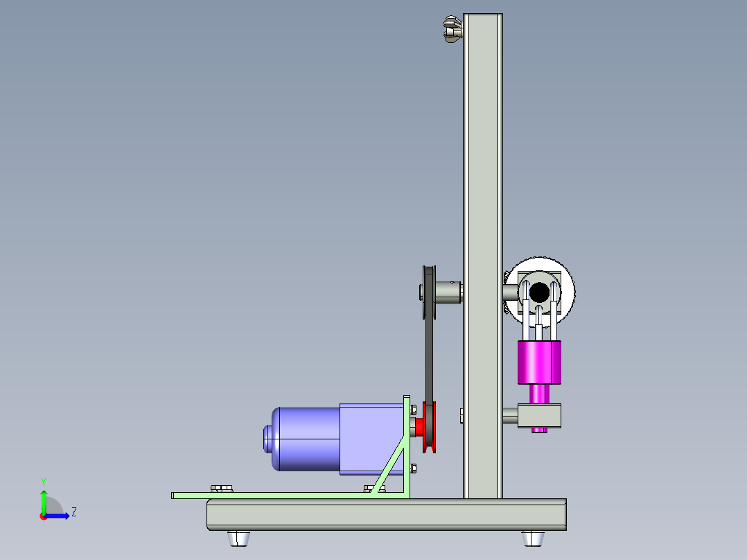 空间RCCR联轴器solidworks仿真包含仿真和视频文件3D模型左视图