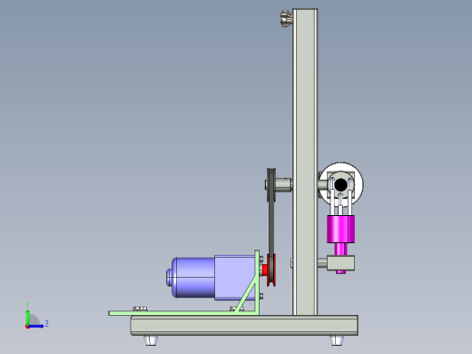 空间RCCR联轴器solidworks仿真包含仿真和视频文件3D模型左视缩略图