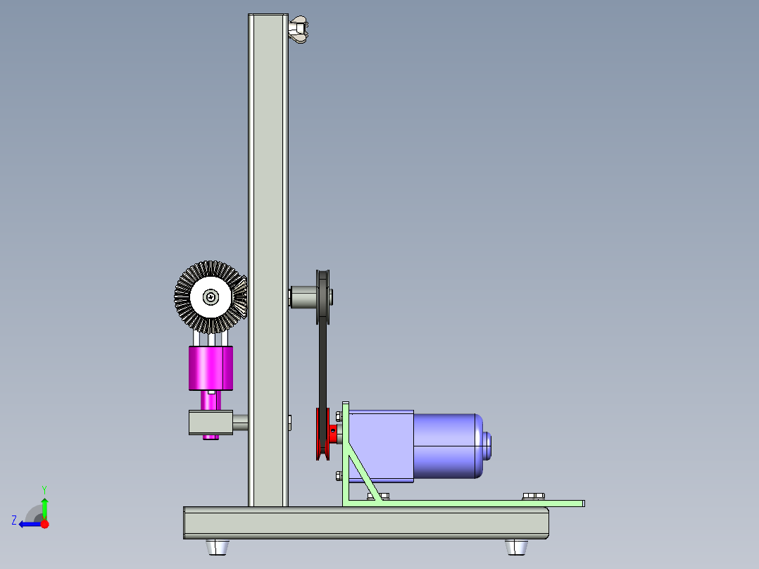 空间RCCR联轴器solidworks仿真包含仿真和视频文件3D模型右视图