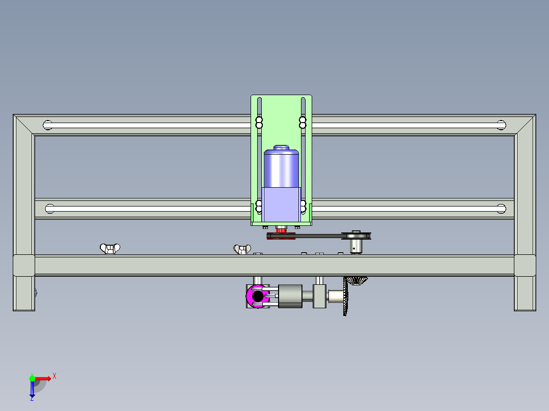 空间RCCR联轴器solidworks仿真包含仿真和视频文件3D模型俯视图