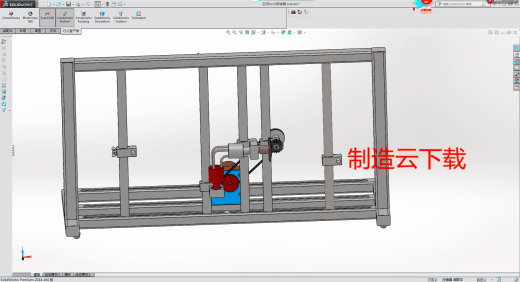 空间RCCR联轴器solidworks仿真包含仿真和视频文件3D模型缩略图