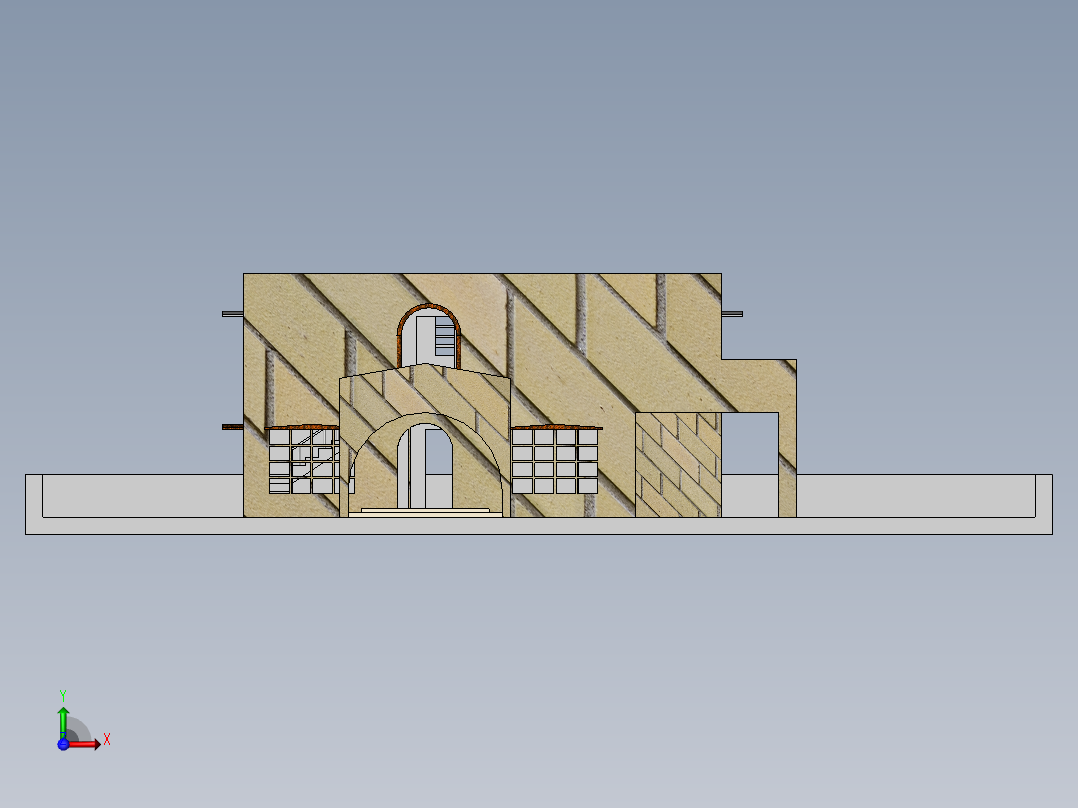 带院二层别墅（前视图