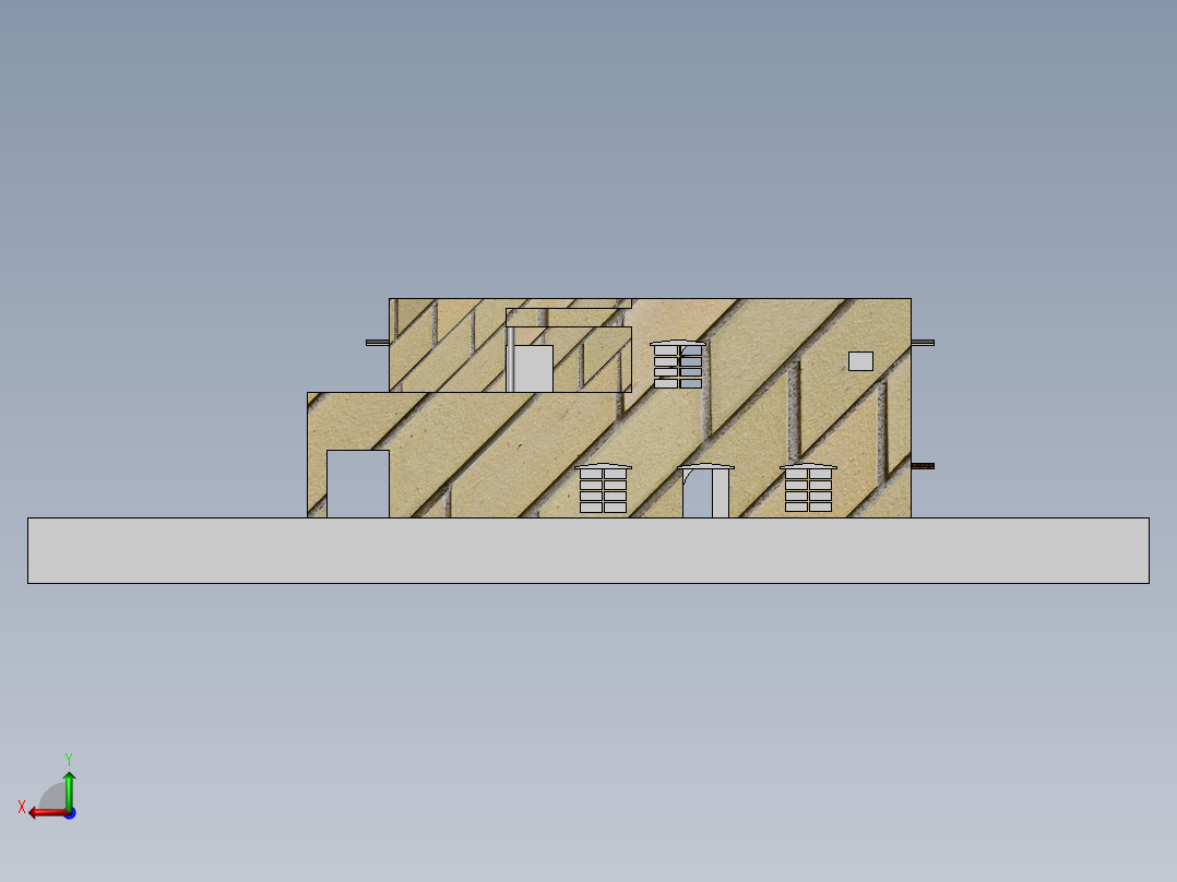 带院二层别墅（后视图