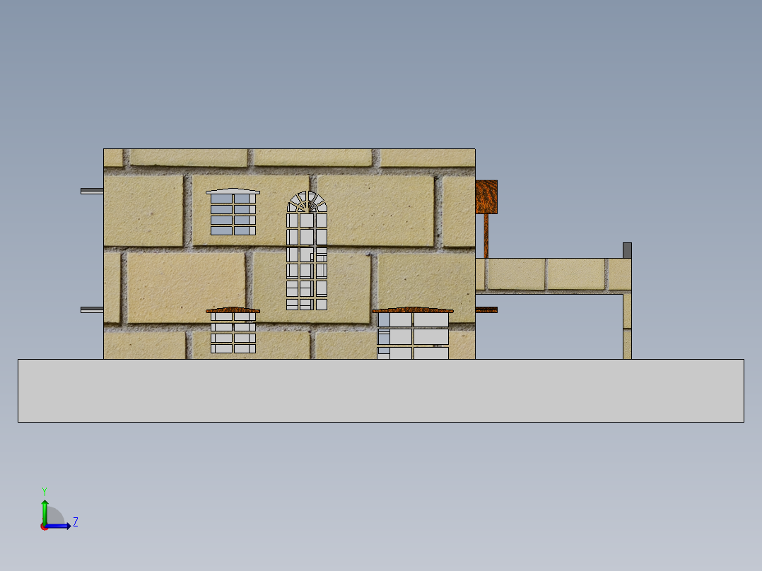 带院二层别墅（左视图