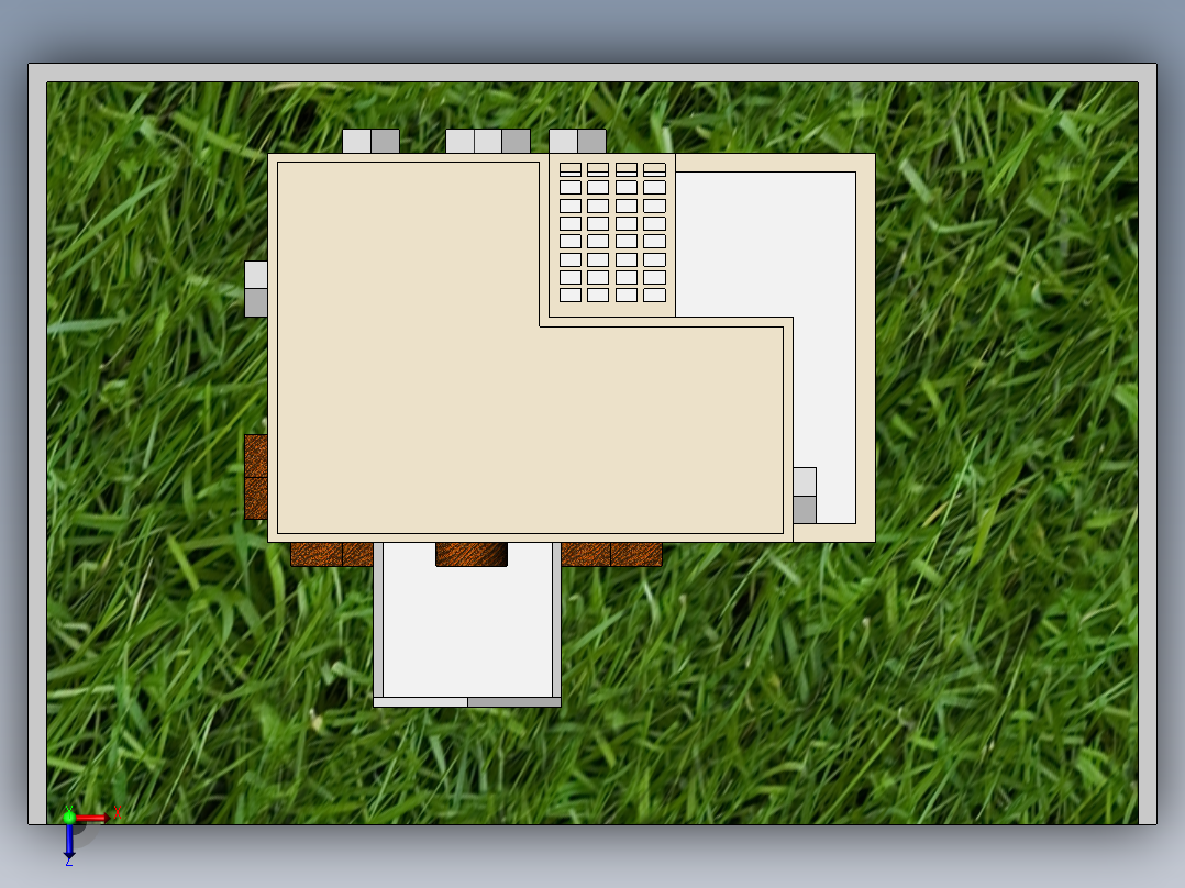 带院二层别墅（俯视图