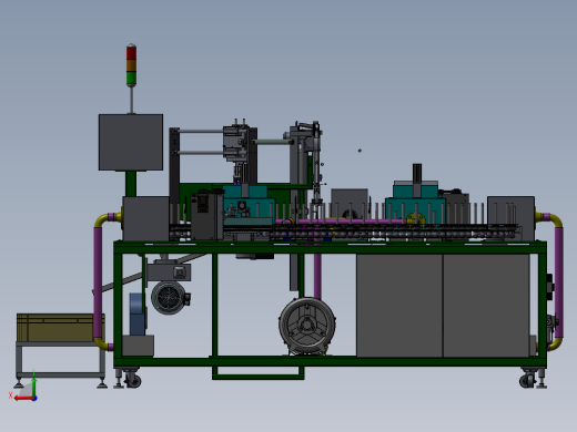 链条循环式钢管喷涂机3D图纸pore K766 H587自动化设备3D图纸3D模型后视缩略图