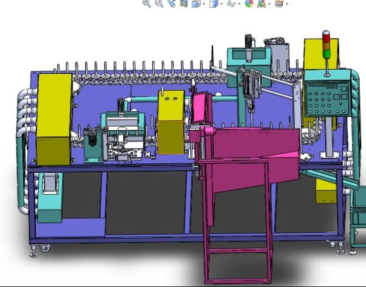 链条循环式钢管喷涂机3D图纸pore K766 H587自动化设备3D图纸3D模型缩略图