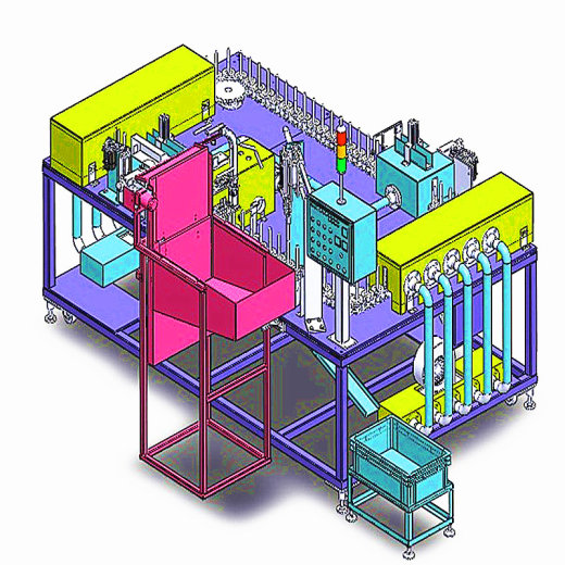 链条循环式钢管喷涂机3D图纸pore K766 H587自动化设备3D图纸3D模型缩略图