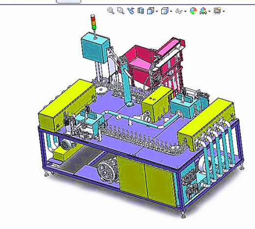 链条循环式钢管喷涂机3D图纸pore K766 H587自动化设备3D图纸3D模型缩略图