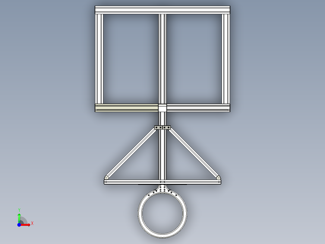 专业篮球架前视图