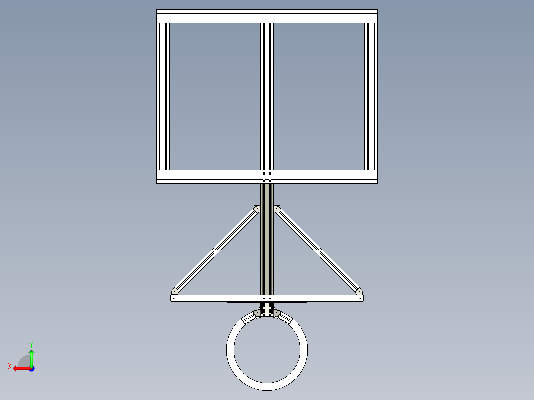 专业篮球架后视图