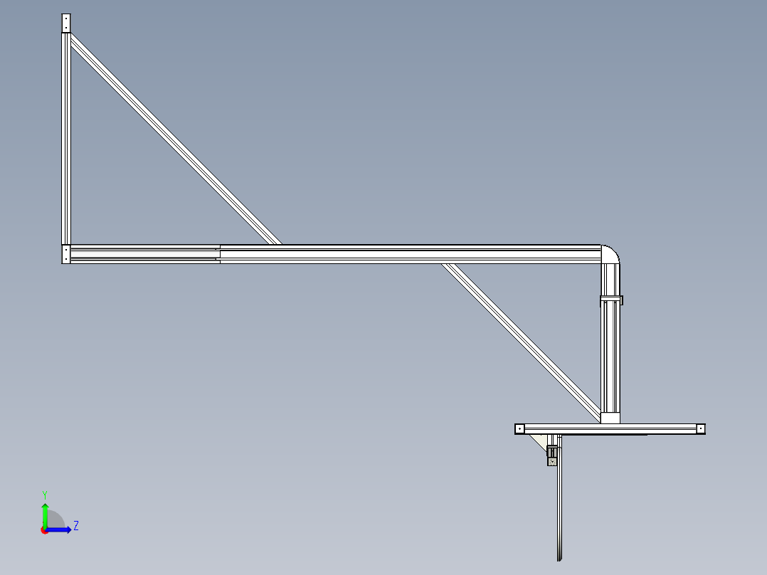 专业篮球架左视图
