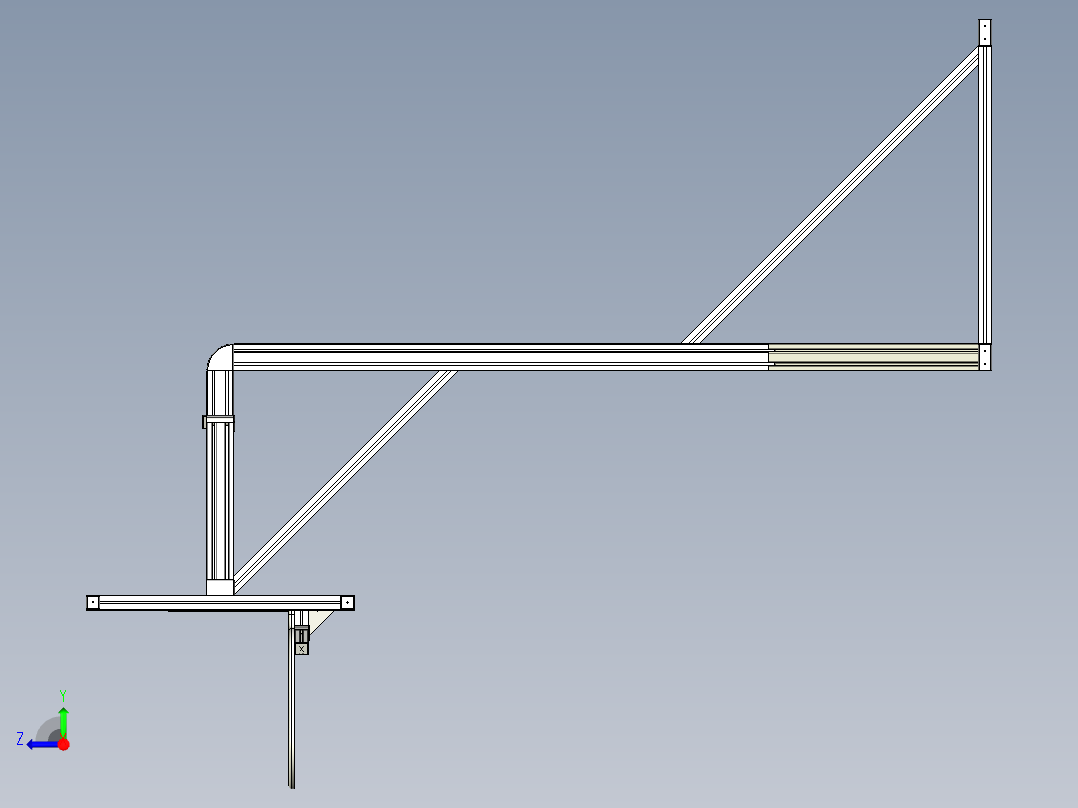 专业篮球架右视图