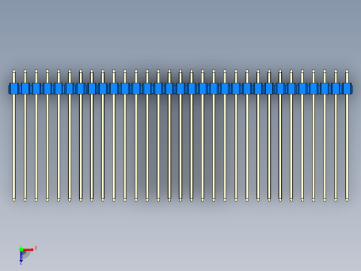 彩色公头100mil（2.54mm）系列-DS1021_blue_1x31p_100mil_Type43_rev1.0俯视缩略图