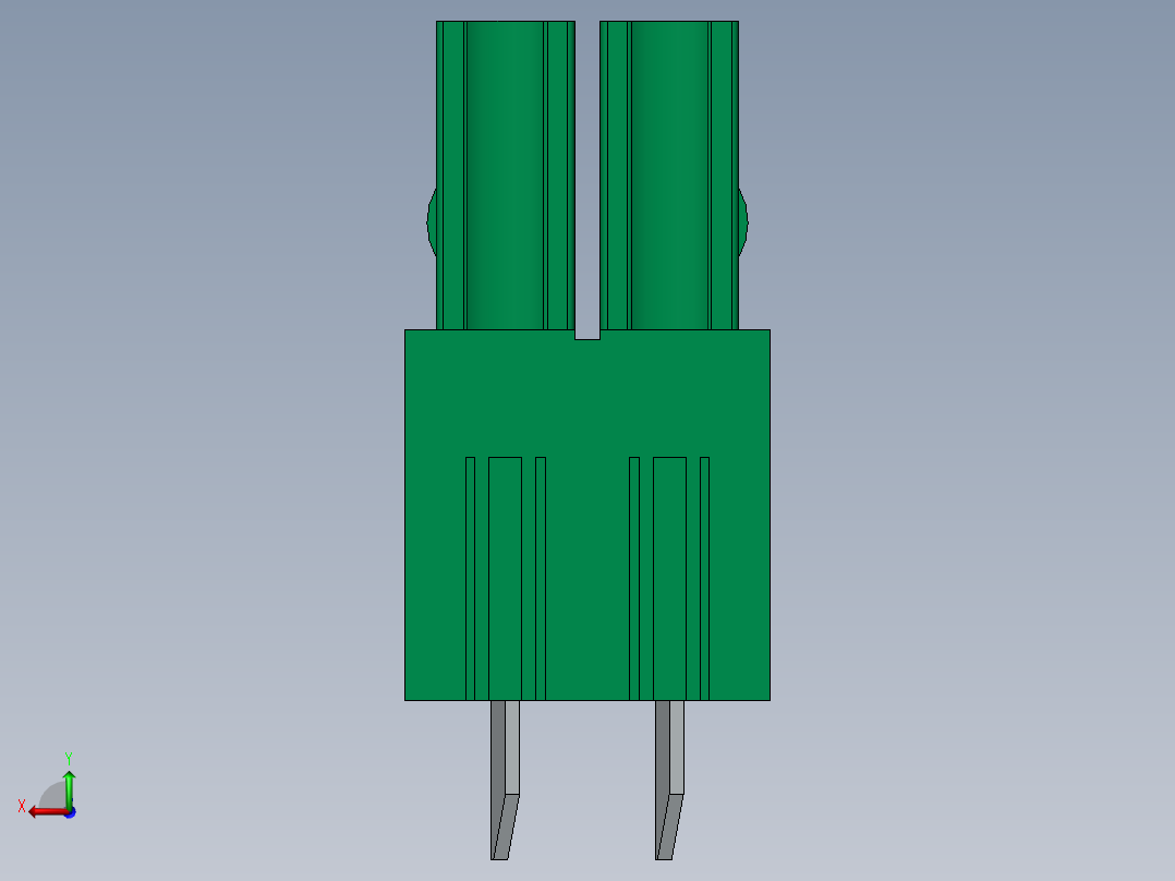 DEGSON 15EDG 系列 3.5mm 插拔式接线端子 FullPack-15EDGB-3.5-xxP-14-00AH后视图