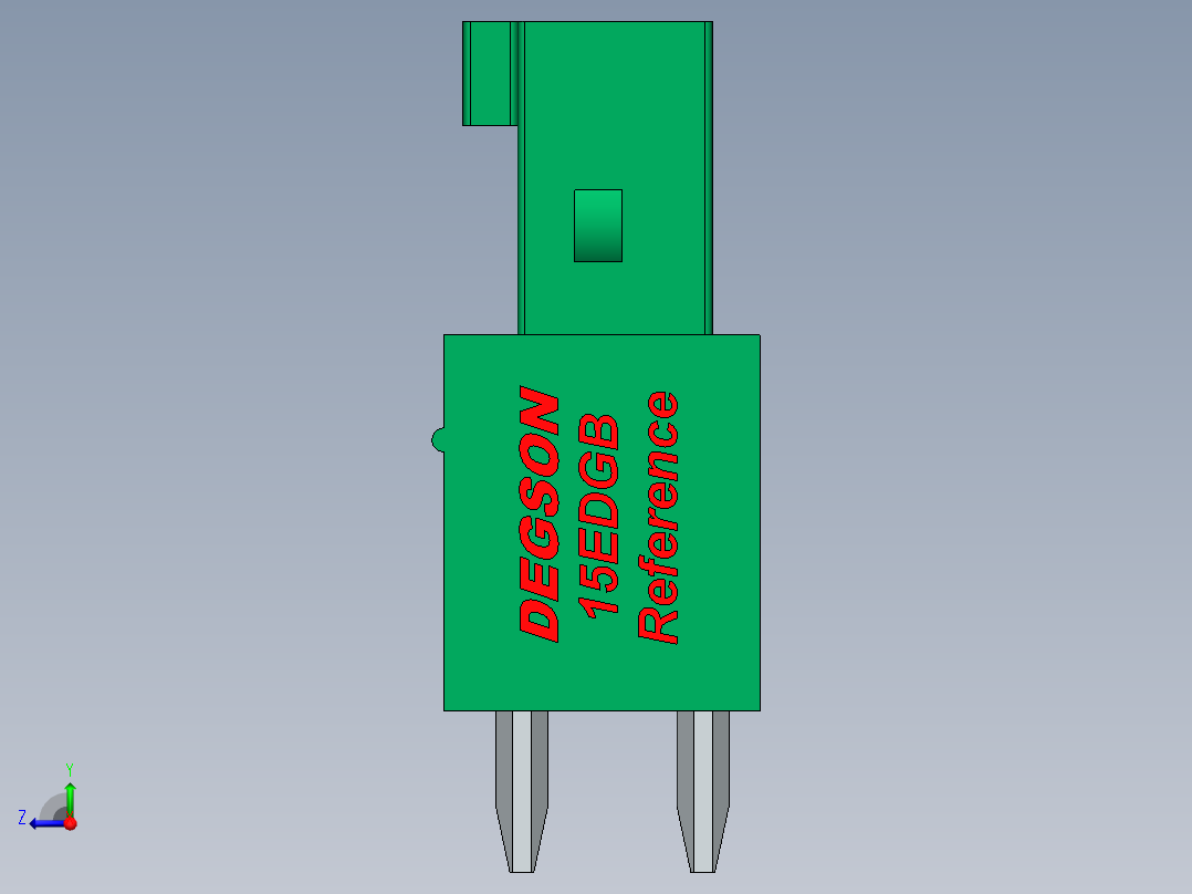 DEGSON 15EDG 系列 3.5mm 插拔式接线端子 FullPack-15EDGB-3.5-xxP-14-00AH右视图