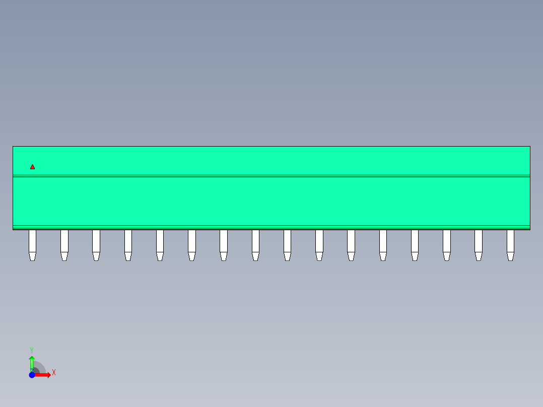DEGSON 15EDG 系列 3.5mm 插拔式接线端子 FullPack-15EDGVC-3.5-16P-14-00AH前视图