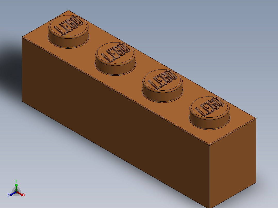 乐高套装 4421基本积木-4118827 - 3010 Bright Orange Brick 1 x 4.SLDPRT
